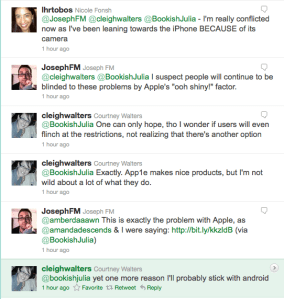 Screen shot #1 Oldest tweets in discussion